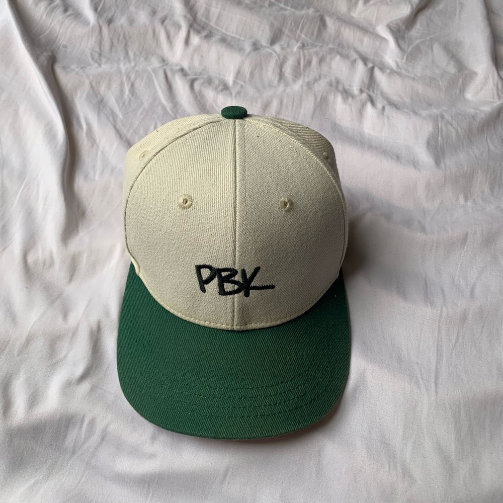 PBK Two-Tone baseball Hat - Cream & Forest Green